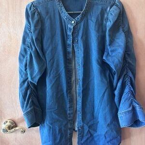 White House Black Market Indigo Blouse